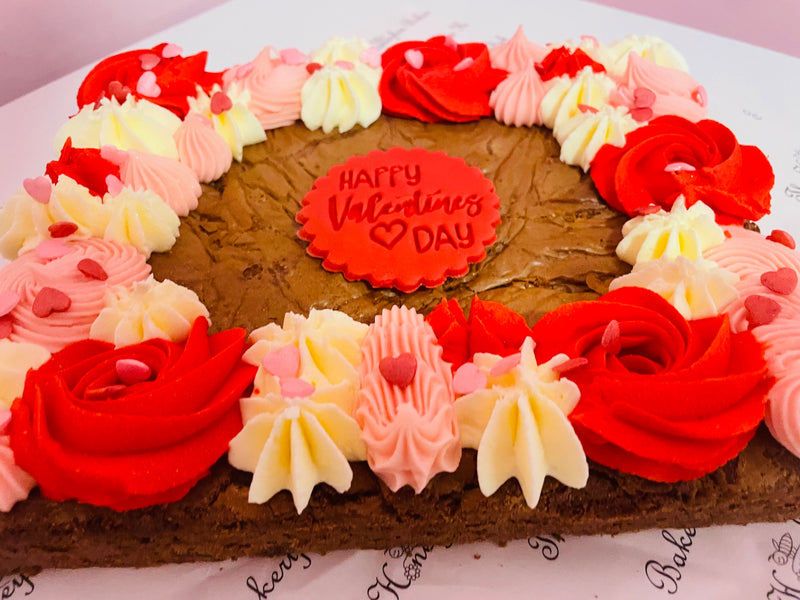 Valentine’s Brownie Slab